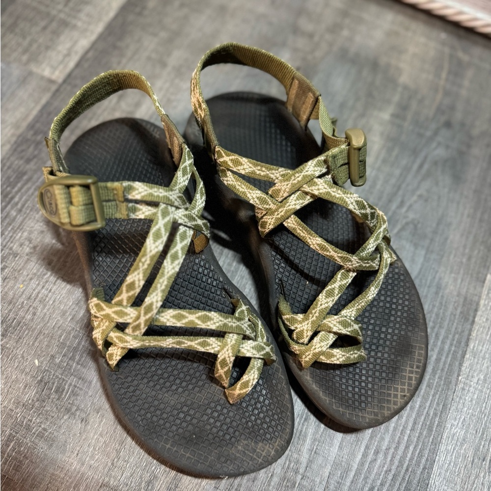 Chaco Women's Olive Green Camouflage Strap Sandals